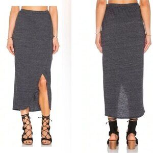 REVOLVE Nation LTD Marnie Midi Skirt Wrap Cross Over Knit Charcoal Gray SIZE XS